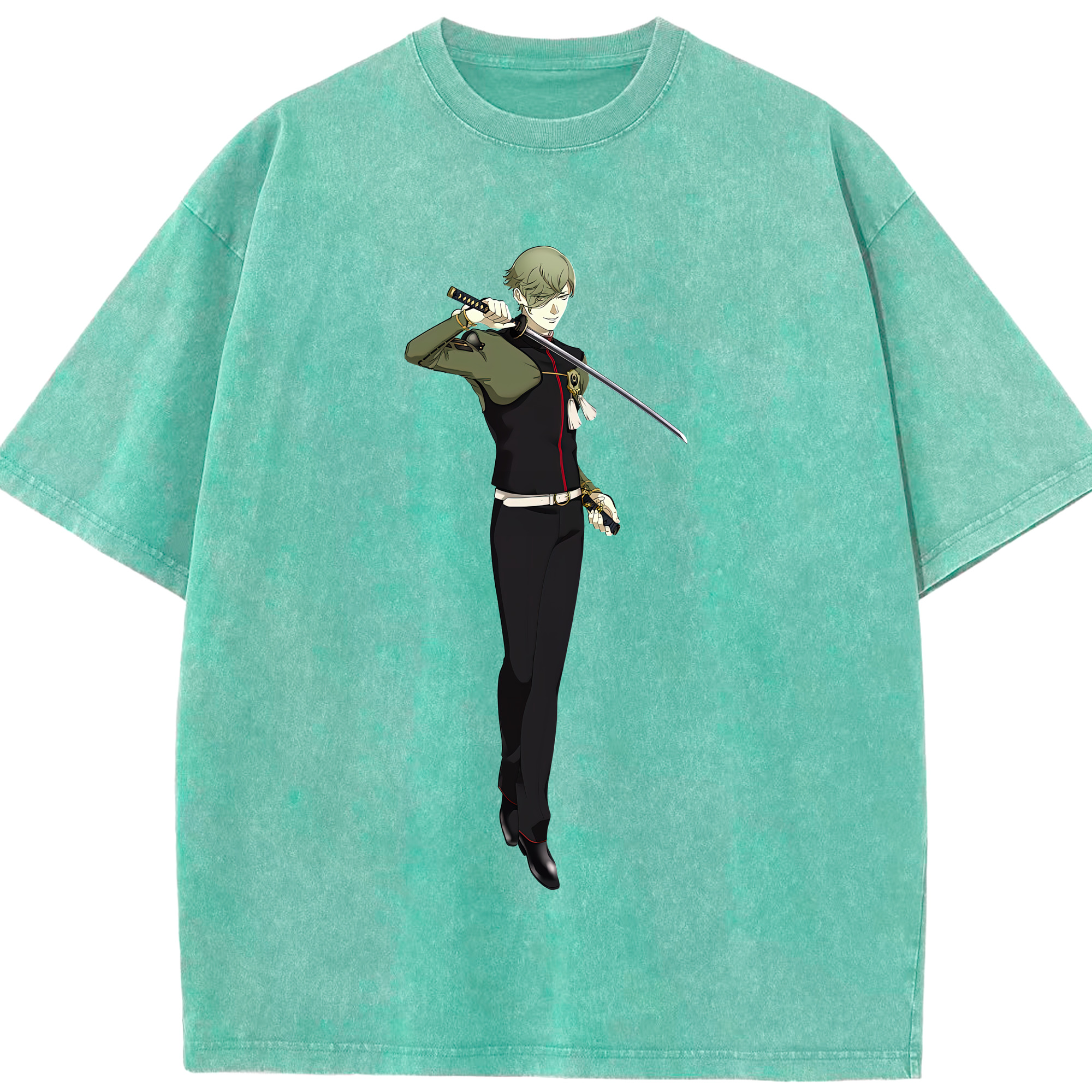 （画像用） 刀剣乱舞 Touken Ranbu 綿100% ヴィンテージ風 半袖Tシャツ（フロントプリント）